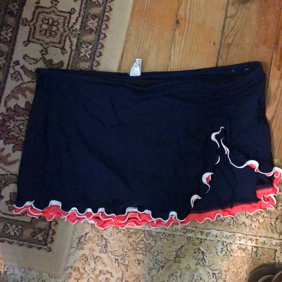 GOTTEX Size 24W Sarong-Look Bikini Swim Bottom Brief + Skirted Ruffle  $102 NEW - Picture 5 of 8